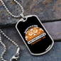 Scratch a Dog Permanent Job Brown Necklace Stainless Steel or 18k Gold Dog Tag 24" Chain-Express Your Love Gifts