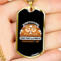 Scratch a Dog Permanent Job Brown Necklace Stainless Steel or 18k Gold Dog Tag 24" Chain-Express Your Love Gifts
