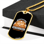 Scratch a Dog Permanent Job Brown Necklace Stainless Steel or 18k Gold Dog Tag 24" Chain-Express Your Love Gifts