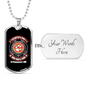 Scratch a Dog Permanent Job Circle Necklace Stainless Steel or 18k Gold Dog Tag 24" Chain-Express Your Love Gifts