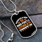 Scratch a Dog Permanent Job Orange Necklace Stainless Steel or 18k Gold Dog Tag 24" Chain-Express Your Love Gifts