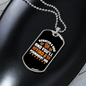 Scratch a Dog Permanent Job Orange Necklace Stainless Steel or 18k Gold Dog Tag 24" Chain-Express Your Love Gifts