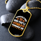Scratch a Dog Permanent Job Orange Necklace Stainless Steel or 18k Gold Dog Tag 24" Chain-Express Your Love Gifts
