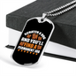 Scratch a Dog Permanent Job Orange Necklace Stainless Steel or 18k Gold Dog Tag 24" Chain-Express Your Love Gifts
