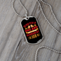 Scratch a Dog Permanent Job Red Necklace Stainless Steel or 18k Gold Dog Tag 24" Chain-Express Your Love Gifts