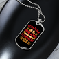 Scratch a Dog Permanent Job Red Necklace Stainless Steel or 18k Gold Dog Tag 24" Chain-Express Your Love Gifts