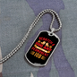 Scratch a Dog Permanent Job Red Necklace Stainless Steel or 18k Gold Dog Tag 24" Chain-Express Your Love Gifts