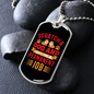 Scratch a Dog Permanent Job Red Necklace Stainless Steel or 18k Gold Dog Tag 24" Chain-Express Your Love Gifts