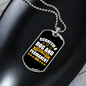 Scratch a Dog Permanent Job White Necklace Stainless Steel or 18k Gold Dog Tag 24" Chain-Express Your Love Gifts