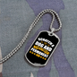 Scratch a Dog Permanent Job White Necklace Stainless Steel or 18k Gold Dog Tag 24" Chain-Express Your Love Gifts