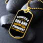 Scratch a Dog Permanent Job White Necklace Stainless Steel or 18k Gold Dog Tag 24" Chain-Express Your Love Gifts