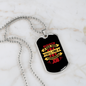 Scratch a Dog Permanent Job Yellow Necklace Stainless Steel or 18k Gold Dog Tag 24" Chain-Express Your Love Gifts