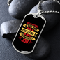 Scratch a Dog Permanent Job Yellow Necklace Stainless Steel or 18k Gold Dog Tag 24" Chain-Express Your Love Gifts