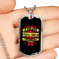 Scratch a Dog Permanent Job Yellow Necklace Stainless Steel or 18k Gold Dog Tag 24" Chain-Express Your Love Gifts