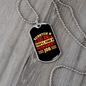 Scratch a Dog Permanent Job Yellow Red Necklace Stainless Steel or 18k Gold Dog Tag 24" Chain-Express Your Love Gifts