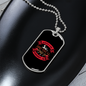 Scratch a Dog Red Necklace Stainless Steel or 18k Gold Dog Tag 24" Chain-Express Your Love Gifts