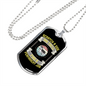 Scratch a Dog Siberian Necklace Stainless Steel or 18k Gold Dog Tag 24" Chain-Express Your Love Gifts