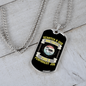 Scratch a Dog Siberian Necklace Stainless Steel or 18k Gold Dog Tag 24" Chain-Express Your Love Gifts