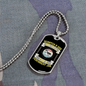 Scratch a Dog Siberian Necklace Stainless Steel or 18k Gold Dog Tag 24" Chain-Express Your Love Gifts