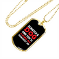Scratch a Dog White Red Necklace Stainless Steel or 18k Gold Dog Tag 24" Chain-Express Your Love Gifts