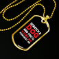 Scratch a Dog White Red Necklace Stainless Steel or 18k Gold Dog Tag 24" Chain-Express Your Love Gifts