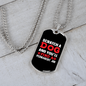 Scratch a Dog White Red Necklace Stainless Steel or 18k Gold Dog Tag 24" Chain-Express Your Love Gifts