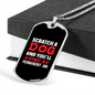 Scratch a Dog White Red Necklace Stainless Steel or 18k Gold Dog Tag 24" Chain-Express Your Love Gifts