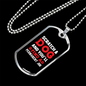 Scratch a Dog White Red Necklace Stainless Steel or 18k Gold Dog Tag 24" Chain-Express Your Love Gifts