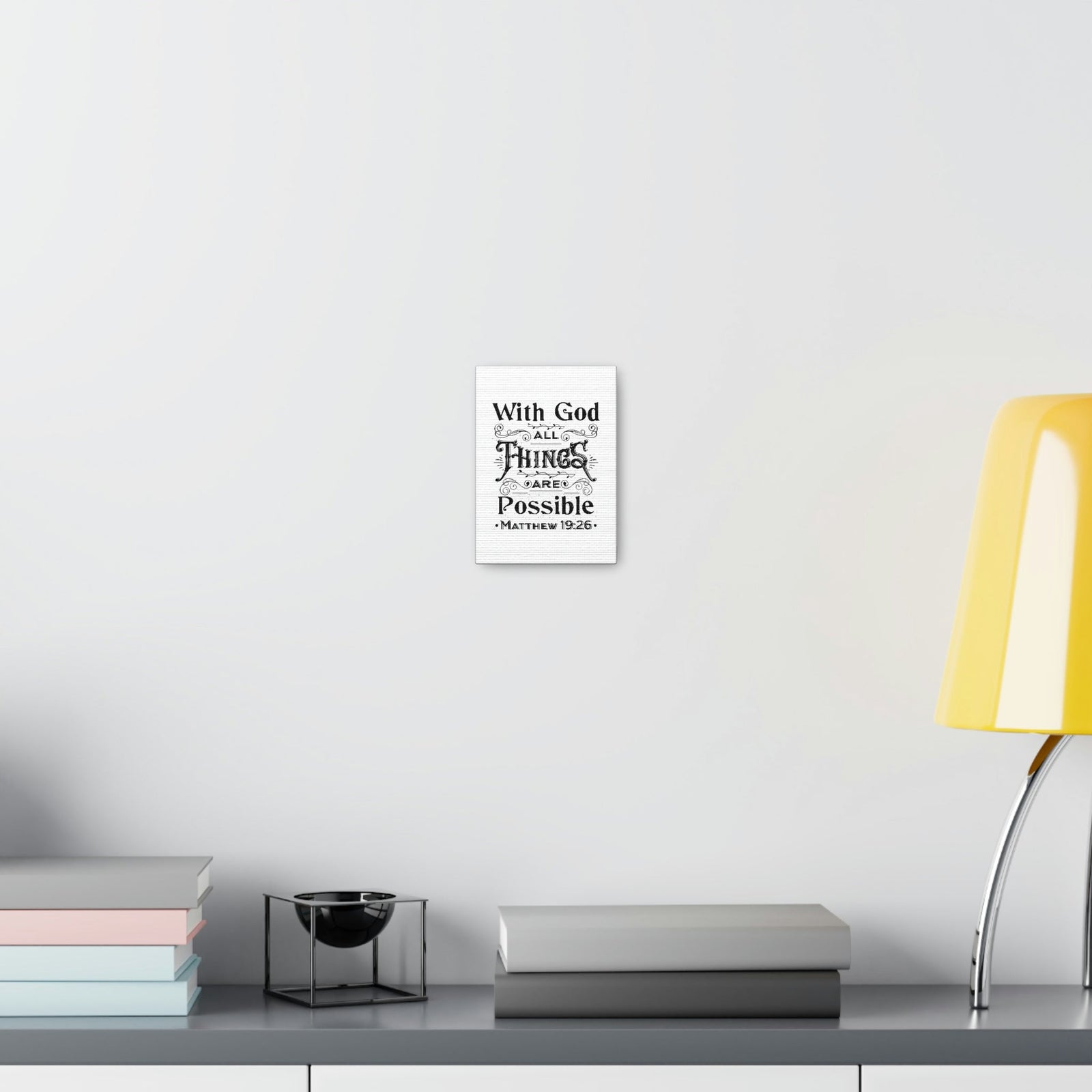 Scripture Canva Things Are Possible Matthew 19:26 Christian Wall Art Bible Verse Print Ready To Hang Unframed-Express Your Love Gifts