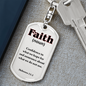Scripture Necklace Faith Defined Hebrews Swivel Keychain Dog Tag Stainless Steel or 18k Gold-Express Your Love Gifts