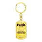 Scripture Necklace Faith Defined Hebrews Swivel Keychain Dog Tag Stainless Steel or 18k Gold-Express Your Love Gifts