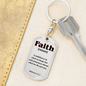 Scripture Necklace Faith Defined Hebrews Swivel Keychain Dog Tag Stainless Steel or 18k Gold-Express Your Love Gifts