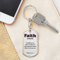 Scripture Necklace Faith Defined Hebrews Swivel Keychain Dog Tag Stainless Steel or 18k Gold-Express Your Love Gifts