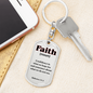 Scripture Necklace Faith Defined Hebrews Swivel Keychain Dog Tag Stainless Steel or 18k Gold-Express Your Love Gifts