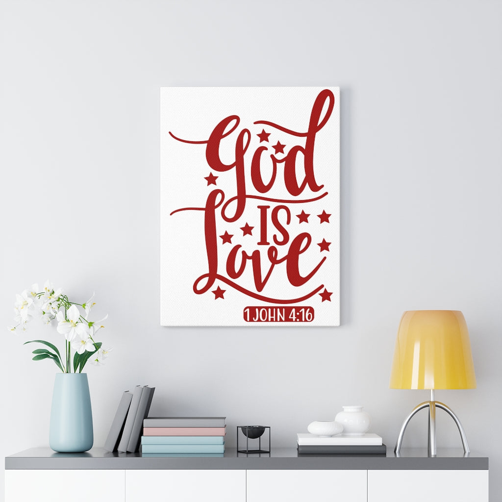 Scripture Walls 1 John 4:16 God Is Love Bible Verse Canvas Christian Wall Art Ready to Hang Unframed-Express Your Love Gifts