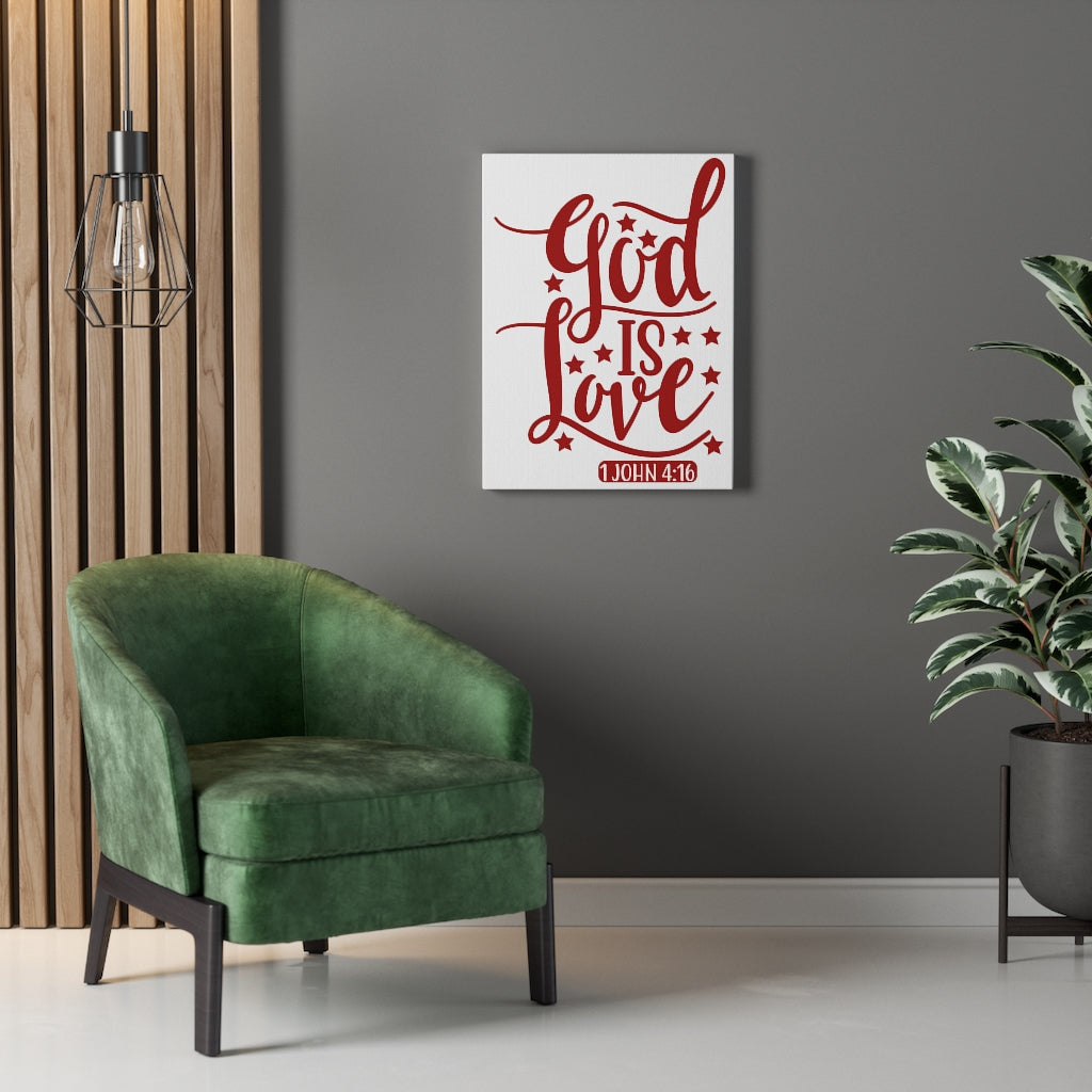 Scripture Walls 1 John 4:16 God Is Love Bible Verse Canvas Christian Wall Art Ready to Hang Unframed-Express Your Love Gifts