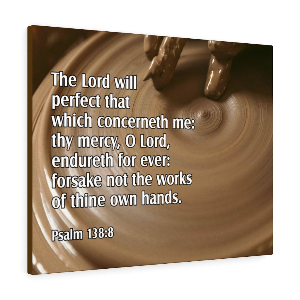 Scripture Walls 138:8 Lord Will Perfect Psalm Bible Verse Canvas Christian Wall Art Ready to Hang Unframed-Express Your Love Gifts