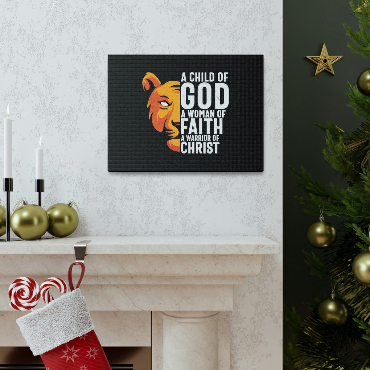 Scripture Walls A Child Of God 1 John 5:4 Lion Christian Wall Art Bible Verse Print Ready to Hang Unframed-Express Your Love Gifts