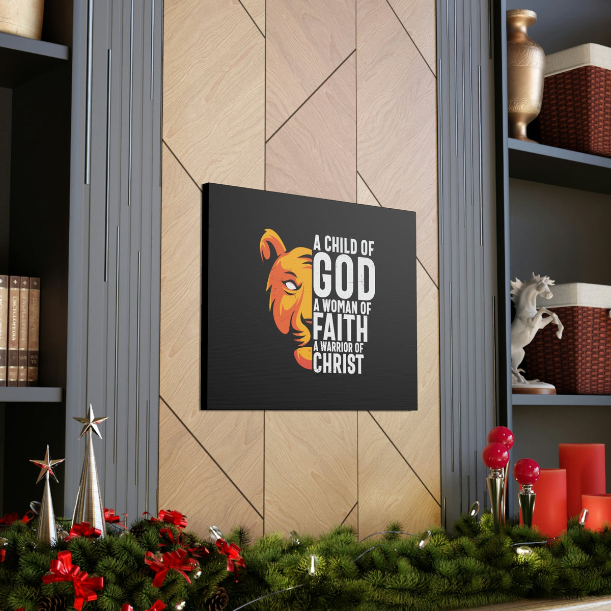 Scripture Walls A Child Of God 1 John 5:4 Lion Christian Wall Art Bible Verse Print Ready to Hang Unframed-Express Your Love Gifts