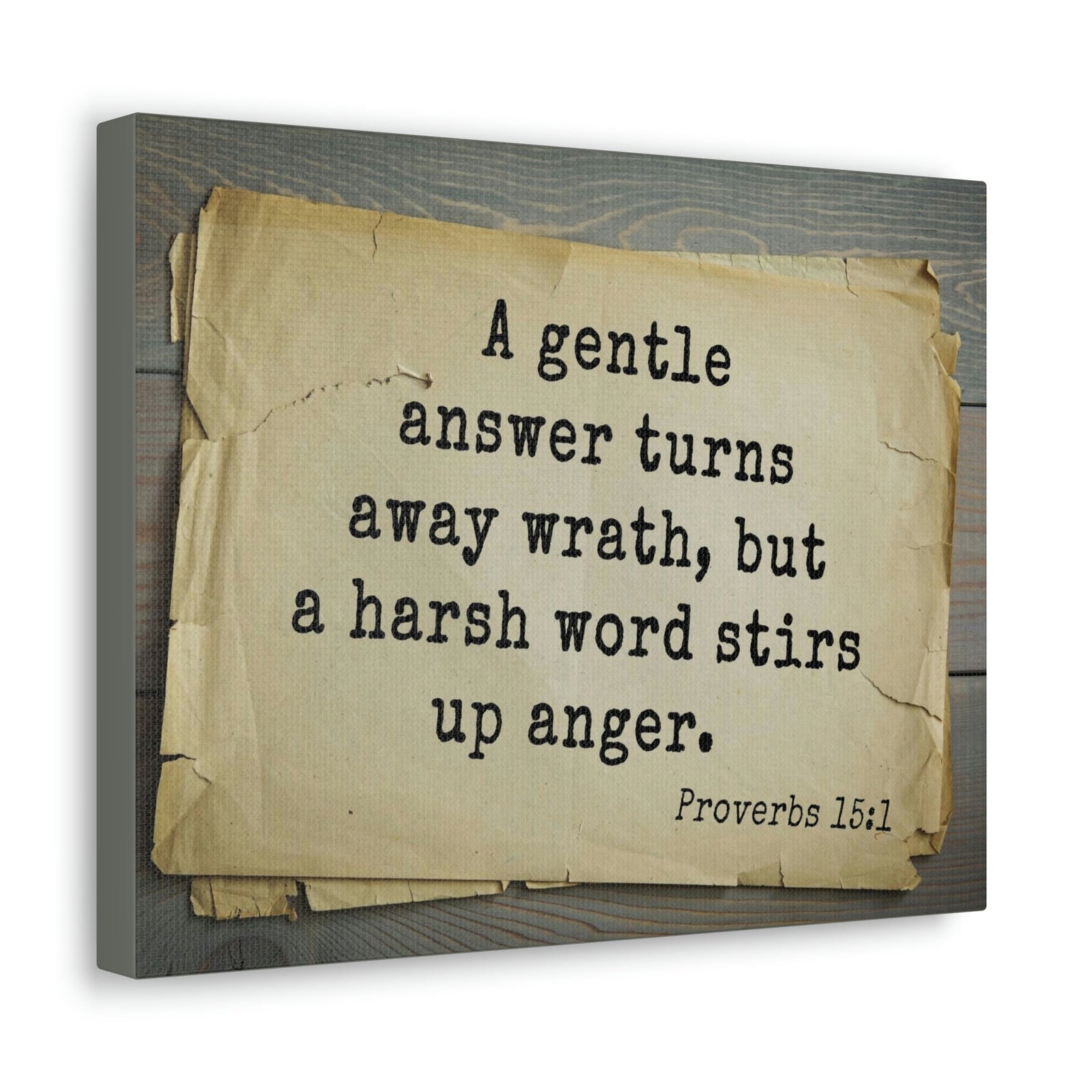 Scripture Walls A Gentle Answer Proverbs 15:1 Bible Verse Canvas Christian Wall Art Bible Verse Print Ready To Hang Unframed-Express Your Love Gifts