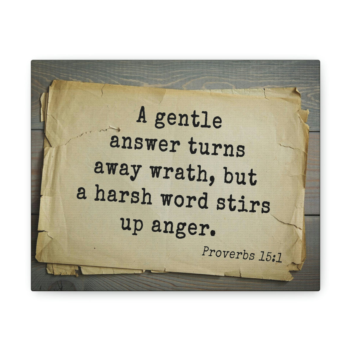 Scripture Walls A Gentle Answer Proverbs 15:1 Bible Verse Canvas Christian Wall Art Bible Verse Print Ready To Hang Unframed-Express Your Love Gifts