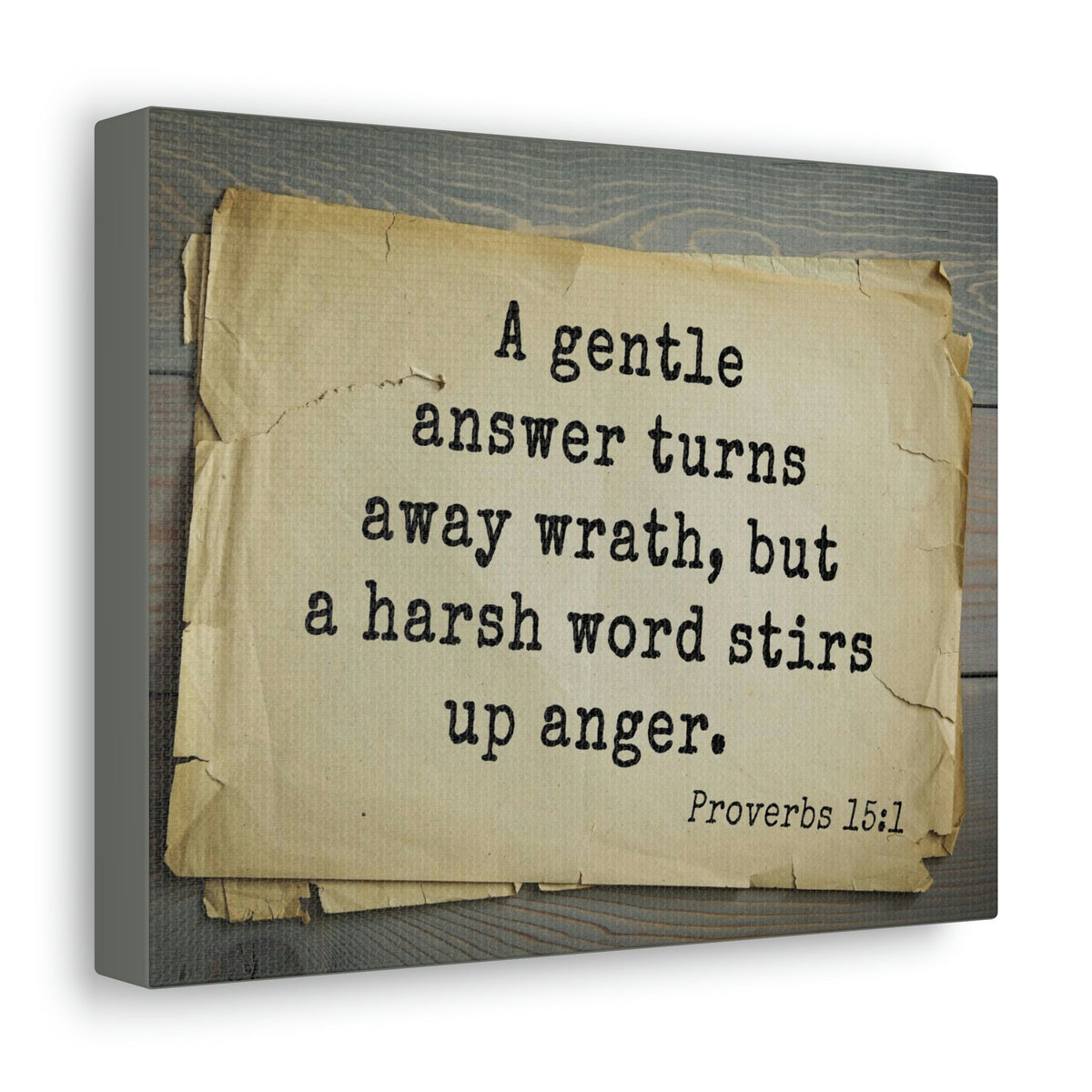 Scripture Walls A Gentle Answer Proverbs 15:1 Bible Verse Canvas Christian Wall Art Bible Verse Print Ready To Hang Unframed-Express Your Love Gifts