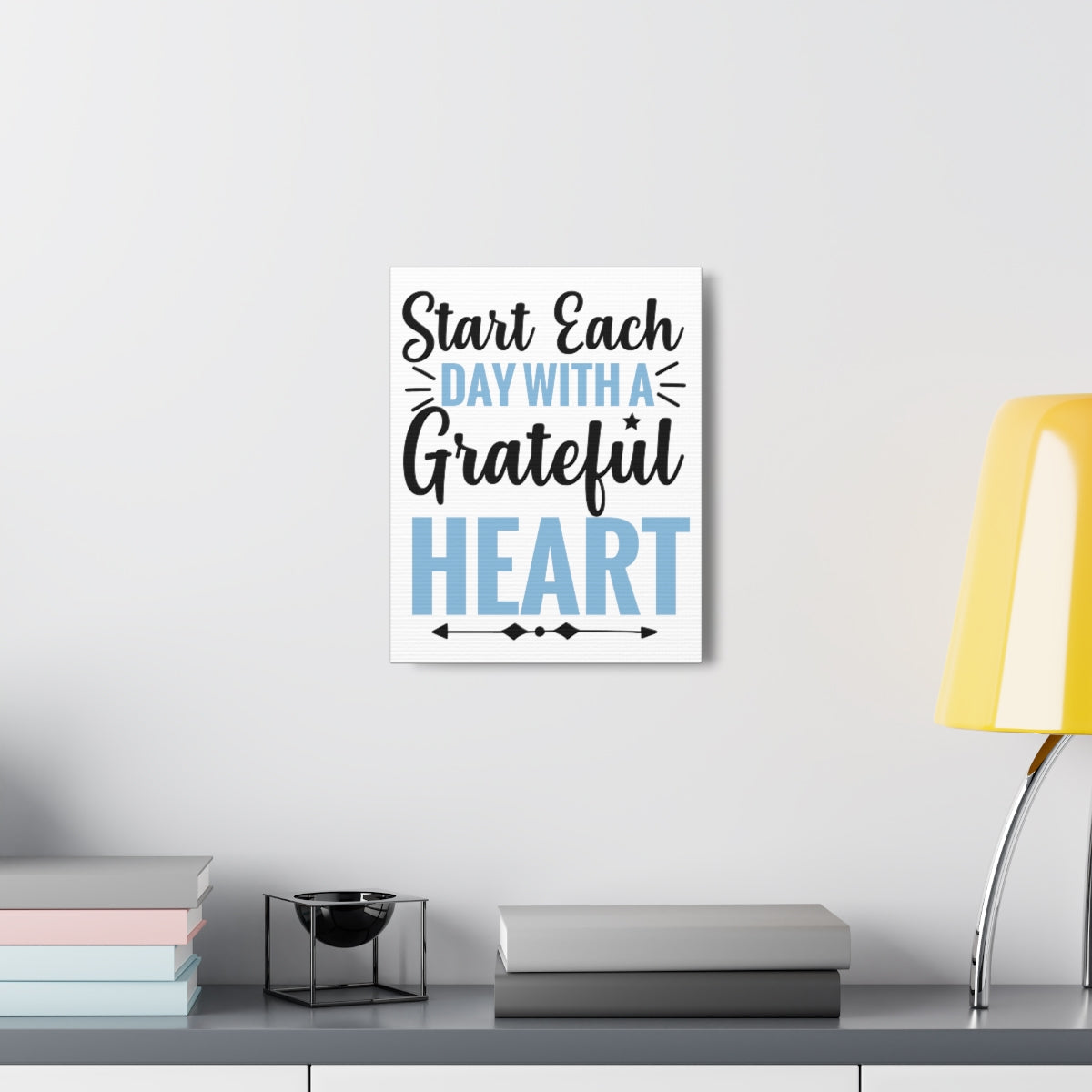 Scripture Walls A Grateful Heart Psalm 107:1 Christian Wall Art Print Ready to Hang Unframed-Express Your Love Gifts
