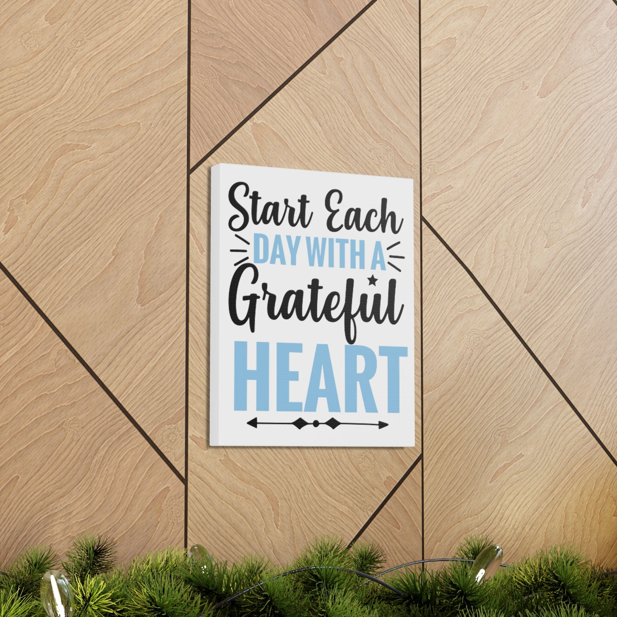 Scripture Walls A Grateful Heart Psalm 107:1 Christian Wall Art Print Ready to Hang Unframed-Express Your Love Gifts