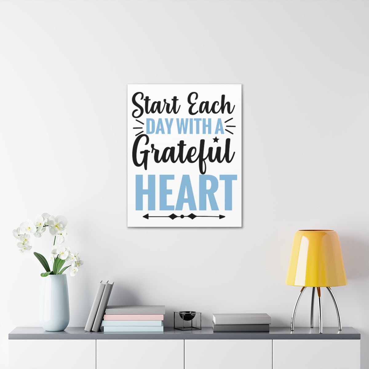 Scripture Walls A Grateful Heart Psalm 107:1 Christian Wall Art Print Ready to Hang Unframed-Express Your Love Gifts