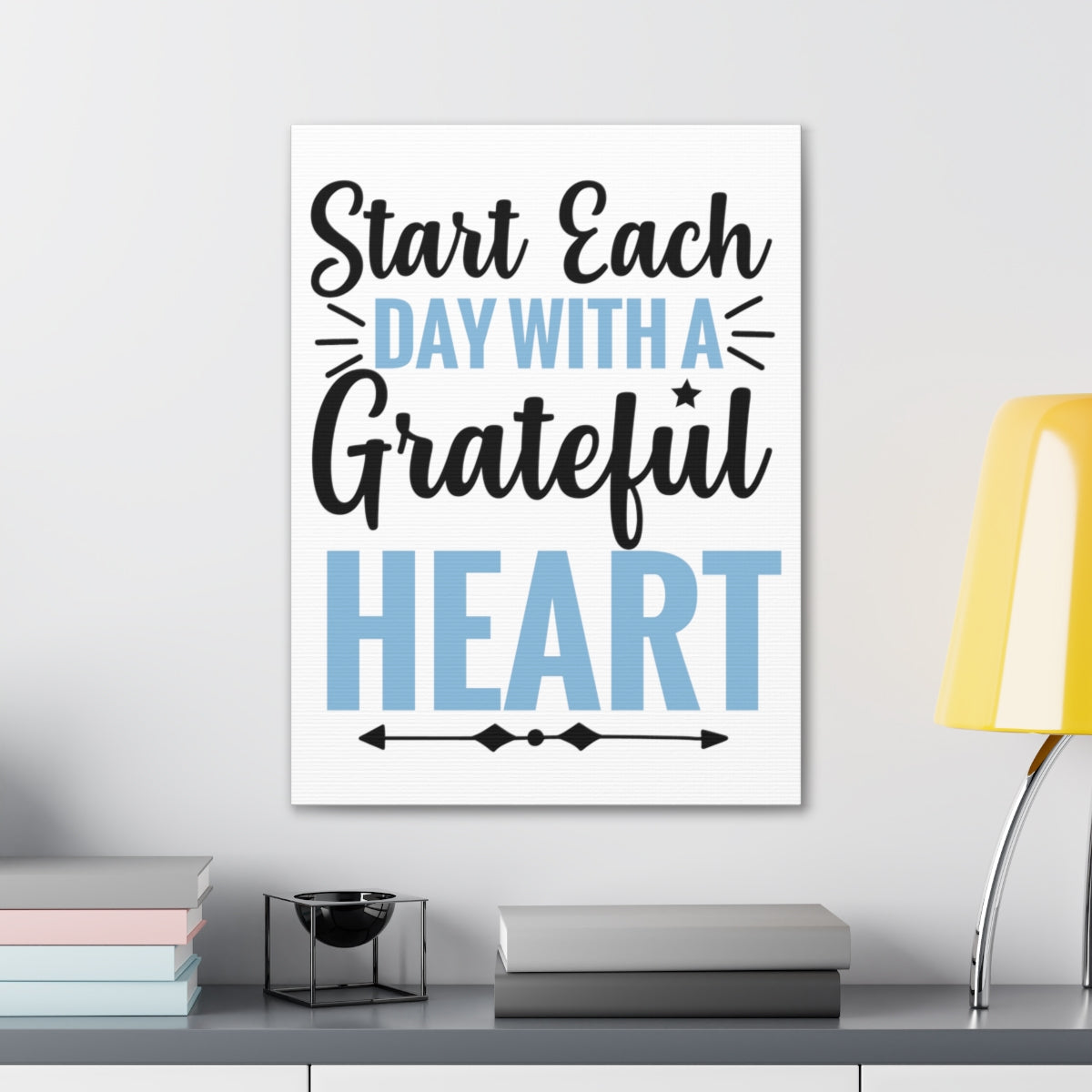 Scripture Walls A Grateful Heart Psalm 107:1 Christian Wall Art Print Ready to Hang Unframed-Express Your Love Gifts