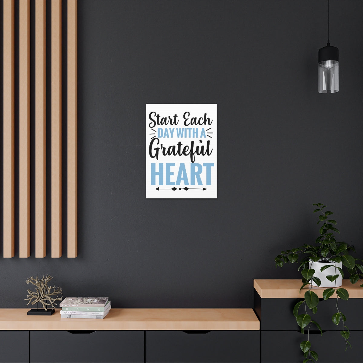 Scripture Walls A Grateful Heart Psalm 107:1 Christian Wall Art Print Ready to Hang Unframed-Express Your Love Gifts