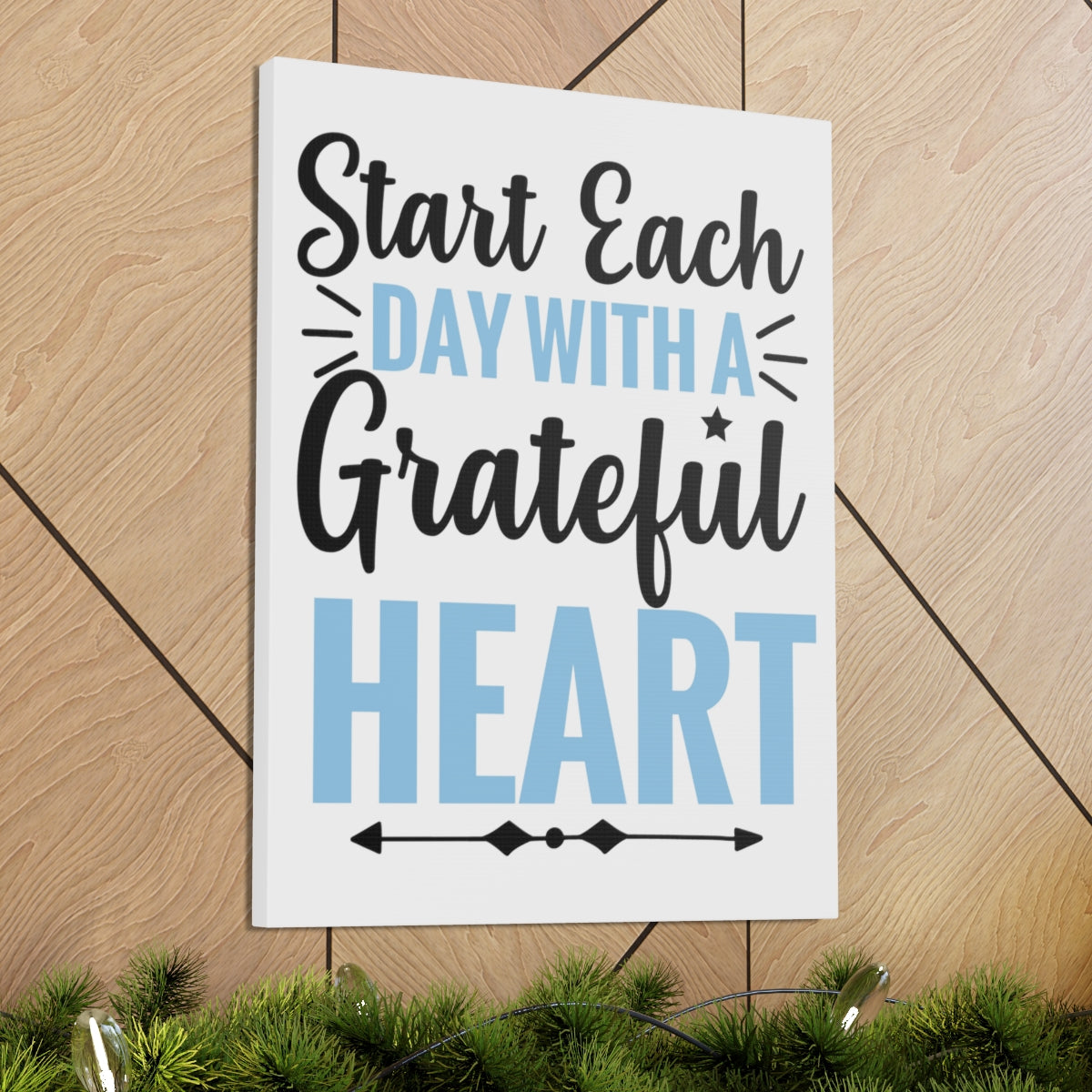 Scripture Walls A Grateful Heart Psalm 107:1 Christian Wall Art Print Ready to Hang Unframed-Express Your Love Gifts