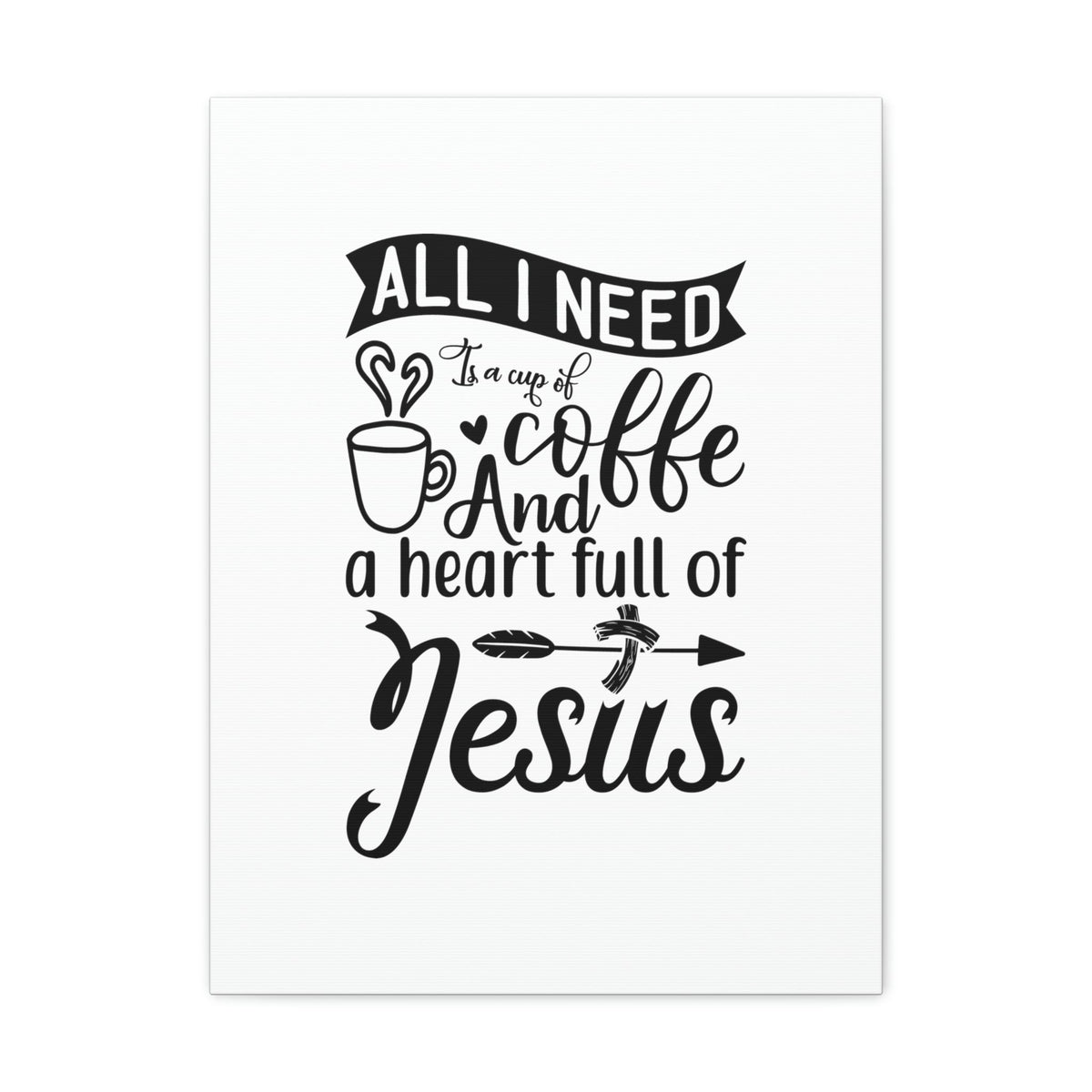 Scripture Walls A Heart Full Of Jesus Romans 5:5 Christian Wall Art Bible Verse Print Ready to Hang Unframed-Express Your Love Gifts