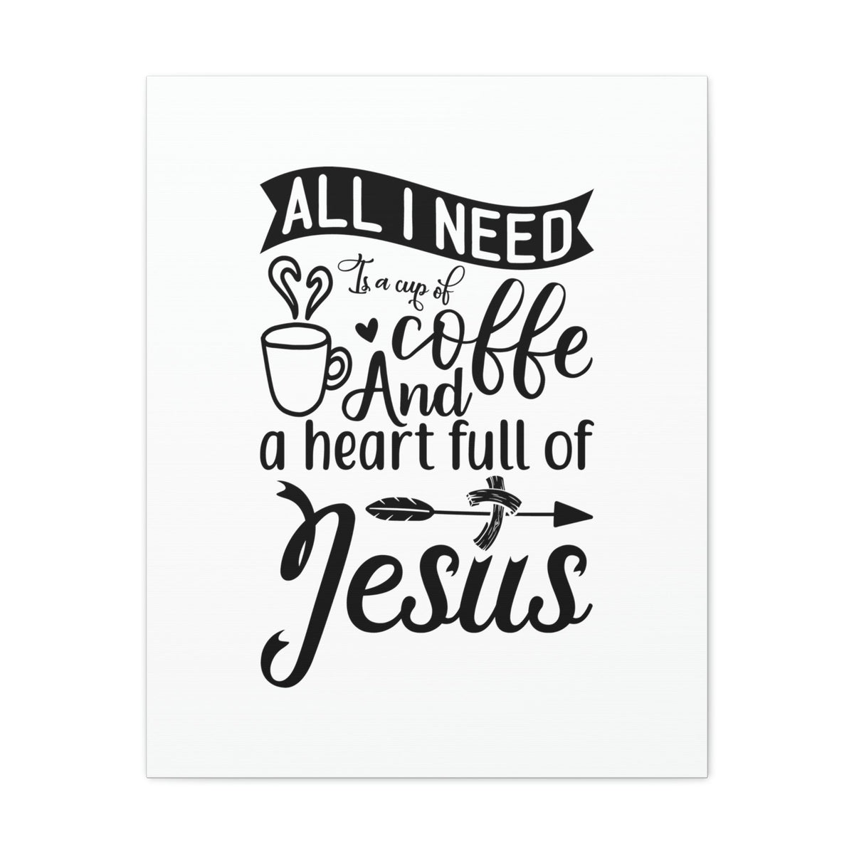 Scripture Walls A Heart Full Of Jesus Romans 5:5 Christian Wall Art Bible Verse Print Ready to Hang Unframed-Express Your Love Gifts